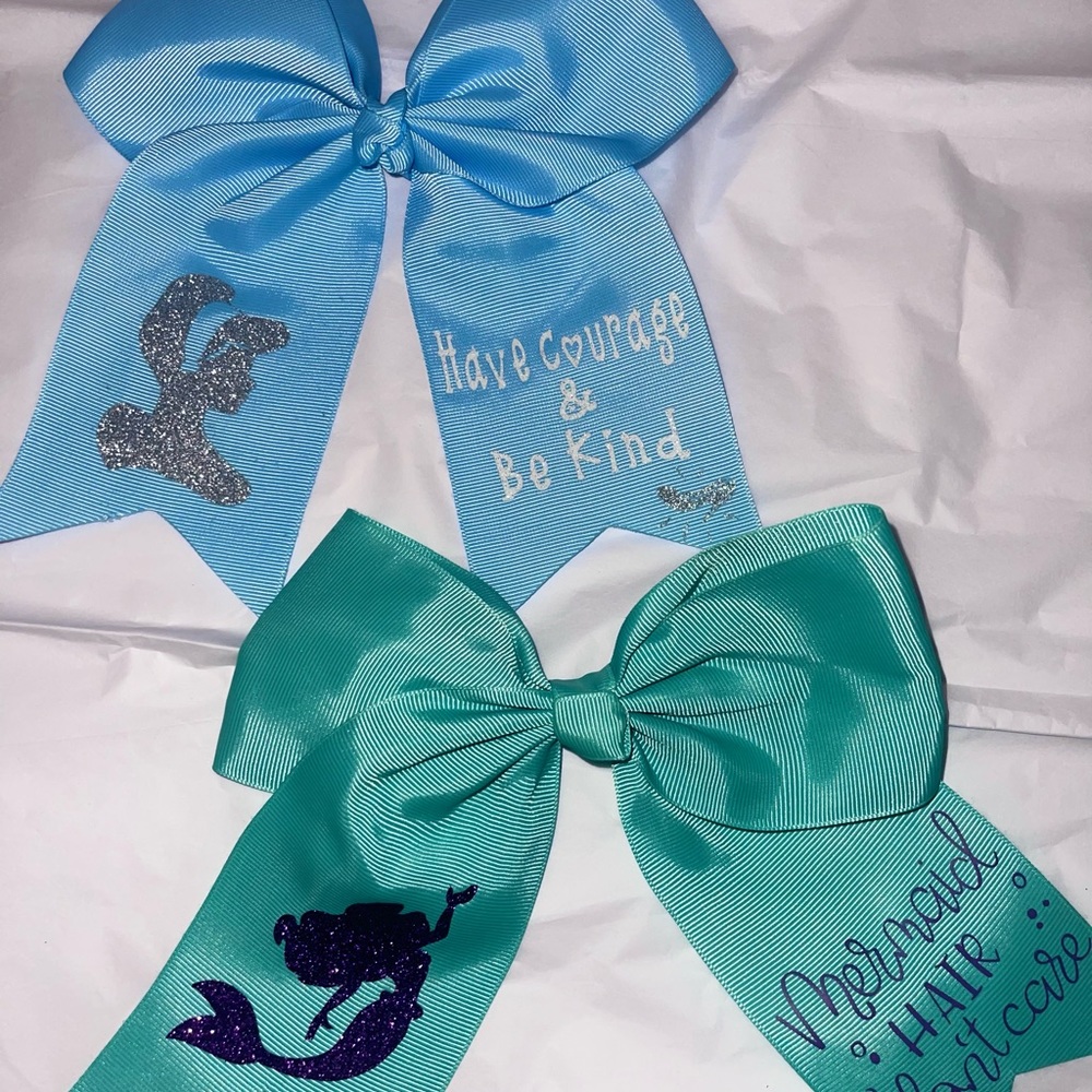 🧜‍♀️🔷 Little Mermaid & Cinderella Bows 🧜‍♀️🔷